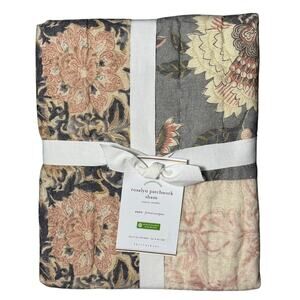 Pottery Barn Rosalyn Patchwork Pillow Sham Euro 26x26 NWT